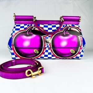 NWT Dolce & Gabbana Sicily Leather Handbag